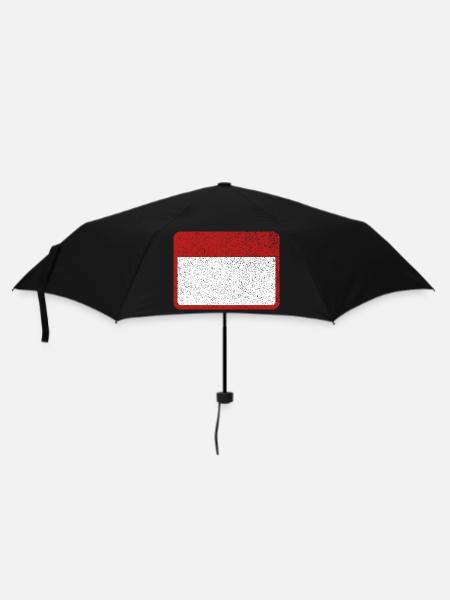Schild Namensschild Blechschild Warnung Achtung - Regenschirm (klein) - Schwarz