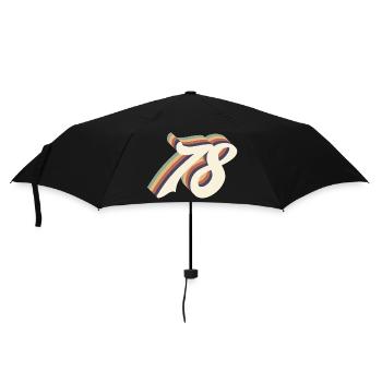 Vintage 78th anniversary - Umbrella (small) - black - Front