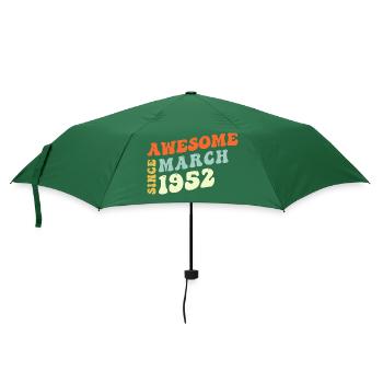 Groovy 71 Jahre alt genial seit März 1952 71. - Regenschirm (klein) - Flaschengrün - Vorne