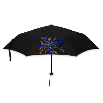 Abstrakt Bitcoin 1 - Regenschirm (klein) - Schwarz - Vorne