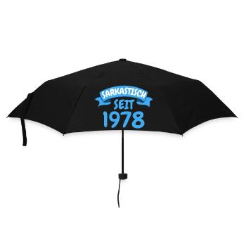 45 Jahre Geburtstag Geschenk Sarkastisch seit 1978 - Regenschirm (klein) - Schwarz - Vorne