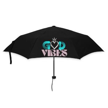 GodVibes - Regenschirm (klein) - Schwarz - Vorne