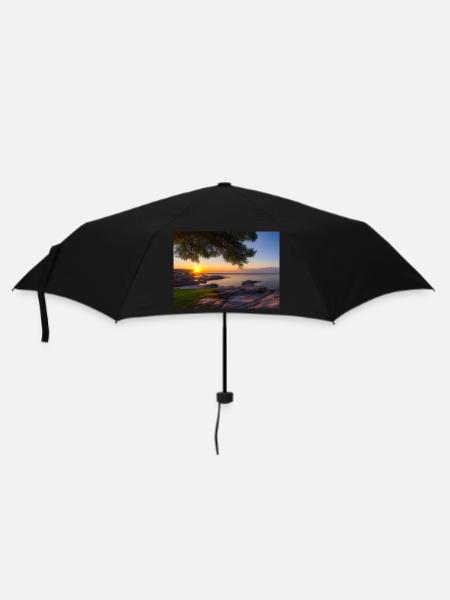 Sunset - The silence by the sea - Umbrella (small) - black