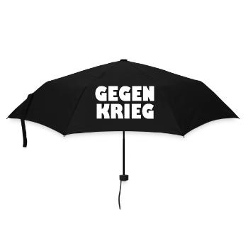 Gegen krieg - Regenschirm (klein) - Schwarz - Vorne