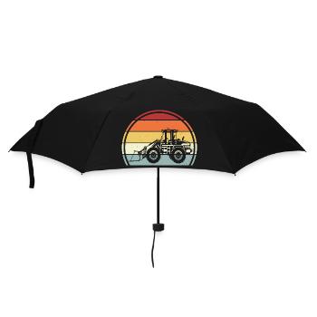 Bagger - Regenschirm (klein) - Schwarz - Vorne
