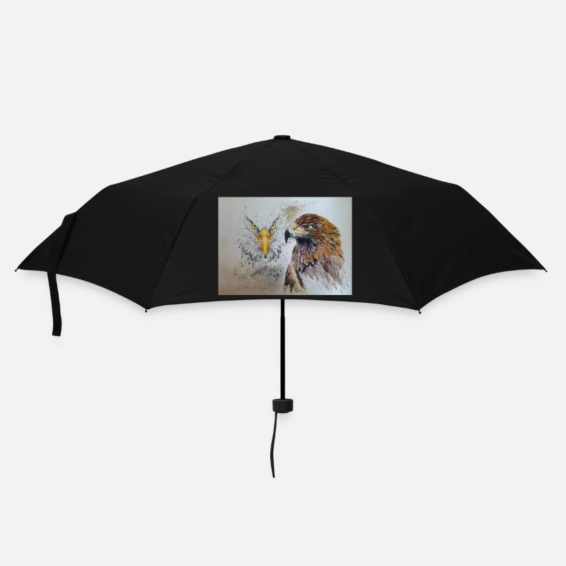 Adler - Regenschirm (klein) - Schwarz
