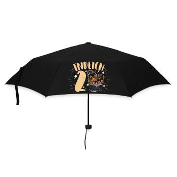Parasaurolophus Urzeit Dino Kinder Spruch Geschenk - Regenschirm (klein) - Schwarz - Vorne