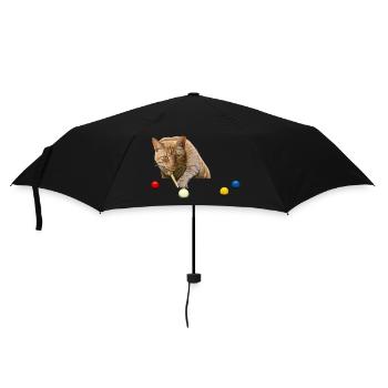 SNOOKER CAT - CHAT JOUANT AU SNOOKER - BILLARD - Parapluie standard - noir - Devant