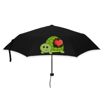 A heart for turtles - Umbrella (small) - black - Front