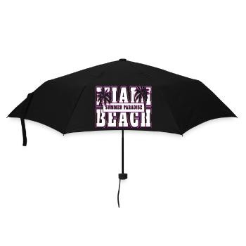 Neon Anime Retro Vintage Cool Pink NGE - Regenschirm (klein) - Schwarz - Vorne