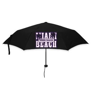 Neon Anime Retro Vintage Cool Pink NGE - Regenschirm (klein) - Schwarz - Vorne