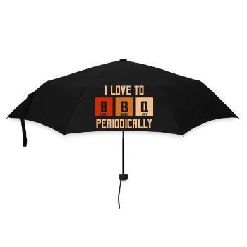 J’aime faire griller périodiquement la fumée du barbecue - Parapluie standard - noir - Devant