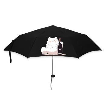 Wine Kitty - Umbrella (small) - black - Front