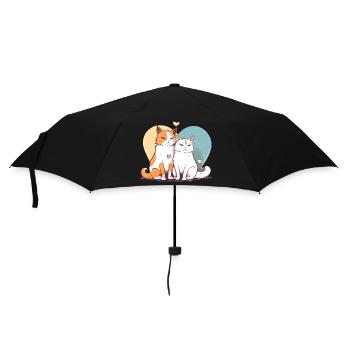 Amour du chat - Parapluie standard - noir - Devant