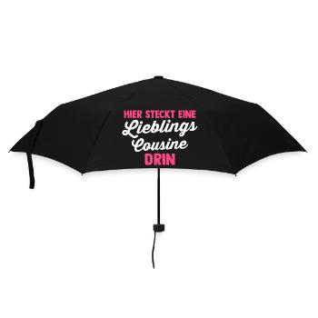 Lieblings Cousinee - Regenschirm (klein) - Schwarz - Vorne