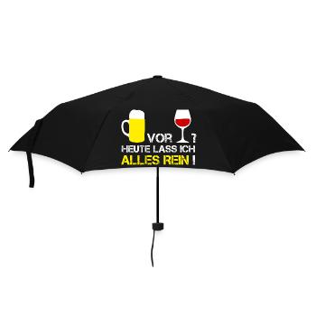 Mallorca BIER VOR WEIN? HEUTE LASS ICH ALLES REIN! - Regenschirm (klein) - Schwarz - Vorne