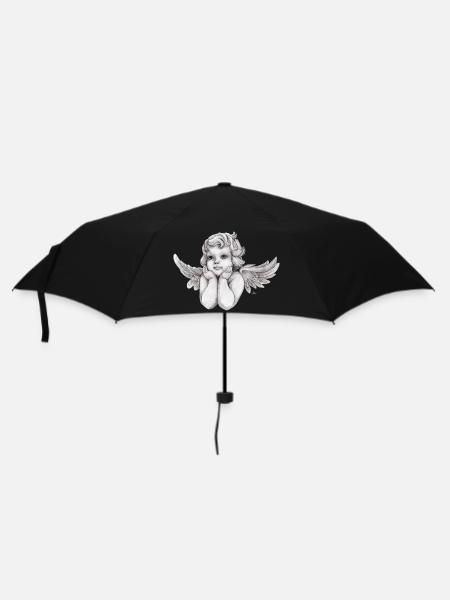 Little dreamy angel cherub - Umbrella (small) - black