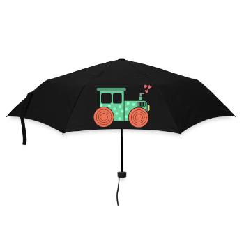 Heart Tractor Commercial Vehicle Farm Farming Field - Umbrella (small) - black - Front
