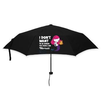 Mermaid - Regenschirm (klein) - Schwarz - Vorne