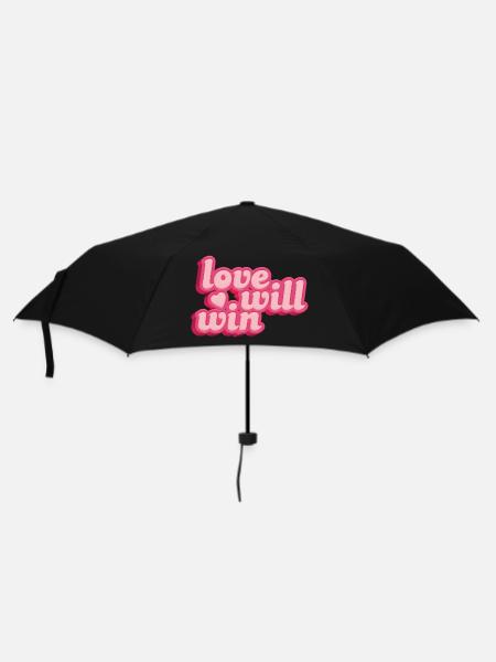 Die Liebe wird sich winden - Regenschirm (klein) - Schwarz