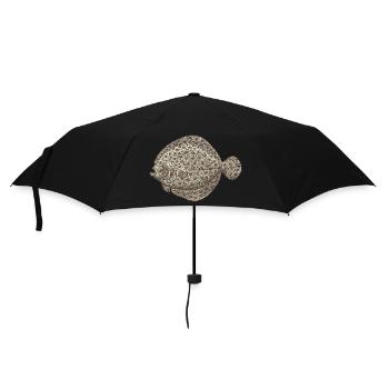 Meerestiere - Regenschirm (klein) - Schwarz - Vorne