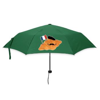 Croissant - Drôle de cuisine française - Parapluie standard - vert bouteille - Devant