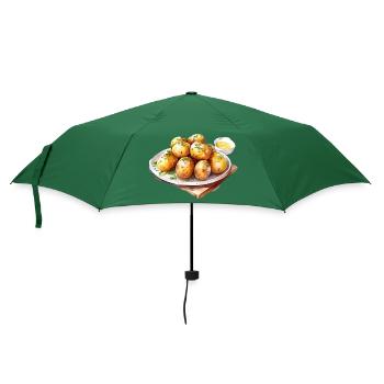 Schweden Schweden Skandinavien Kartoffel Dill - Regenschirm (klein) - Flaschengrün - Vorne