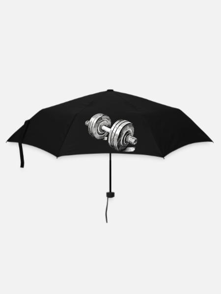 Hantel Bodybuilding - Regenschirm (klein) - Schwarz