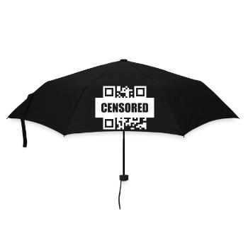 Lustiges Bild Witzig Humor Geschenkidee - Regenschirm (klein) - Schwarz - Vorne