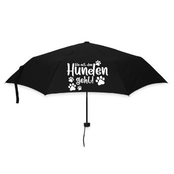 Hunde Hundefreund Haustier - Regenschirm (klein) - Schwarz - Vorne