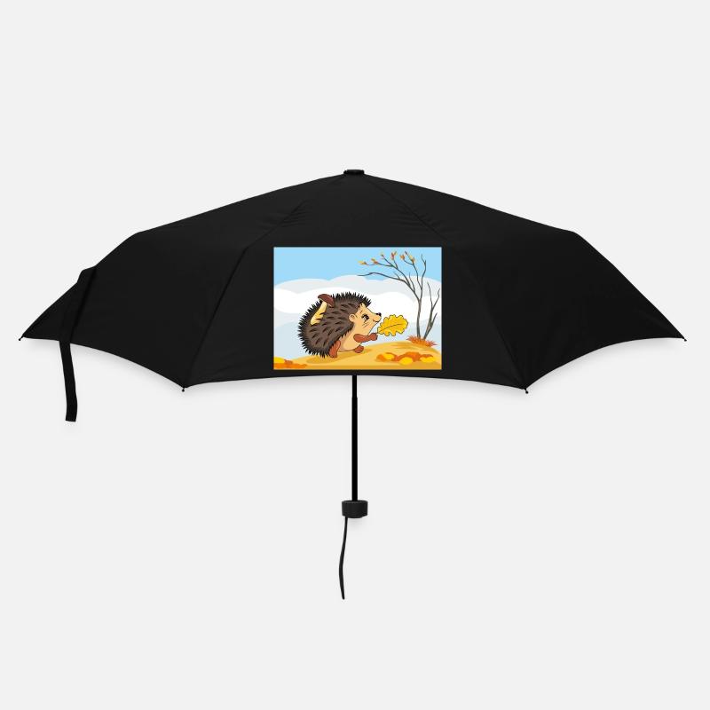 Cute walking hedgehog - Umbrella (small) - black