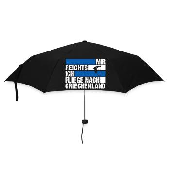 Griechen Grieche Griechenland - Regenschirm (klein) - Schwarz - Vorne