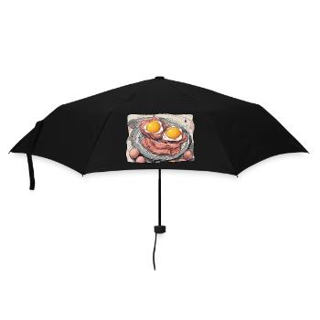 Egg and bacon - Umbrella (small) - black - Front
