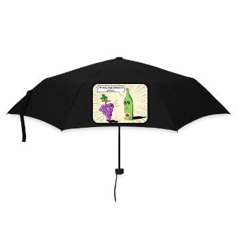 Amateurs de vin Stupide Drôle Dessin Animé - Parapluie standard - noir - Devant