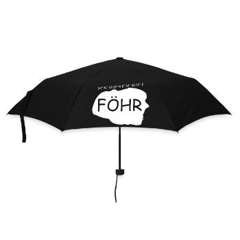 Föhr Koordinaten - Regenschirm (klein) - Schwarz - Vorne