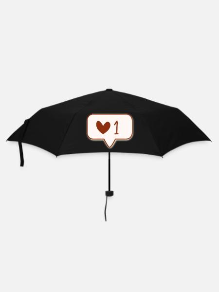 fishing for hearts - Regenschirm (klein) - Schwarz