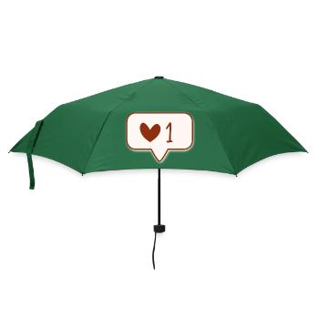 Pêche aux cœurs - Parapluie standard - vert bouteille - Devant