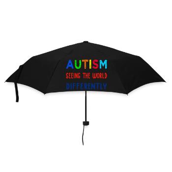 Autismus anders sehen - Regenschirm (klein) - Schwarz - Vorne