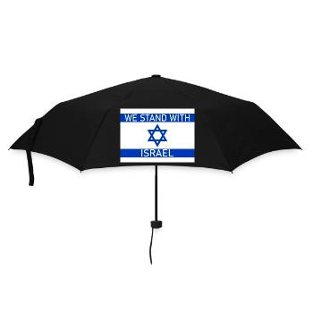 WE STAND WITH - Umbrella (small) - black - Front