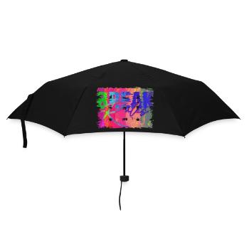Vertraue niemandem, inspirierende Liebe, Motivation, Schwingungen - Regenschirm (klein) - Schwarz - Vorne