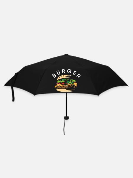 Burger Symbol Logo Restaurant Bar Bistro Équipe - Parapluie standard - noir
