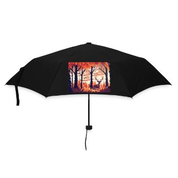The Stag in the Field (Fall Collection #13) - Umbrella (small) - black - Front