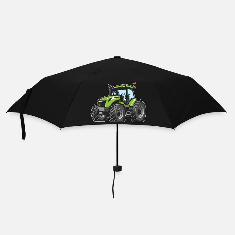 Tracteur vert - Parapluie standard - noir