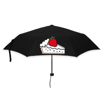 Tarte aux fraises - Parapluie standard - noir - Devant