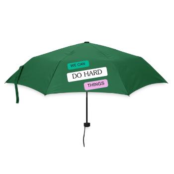 Wir können schwierige Dinge tun - Regenschirm (klein) - Flaschengrün - Vorne