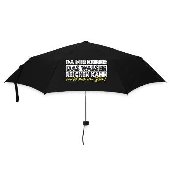 Reicht mir ein Bier | Wasser, lustige Sprüche - Regenschirm (klein) - Schwarz - Vorne