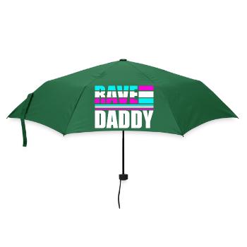 Rave Daddy EDM Techno Musik Raver Party Festival - Regenschirm (klein) - Flaschengrün - Vorne