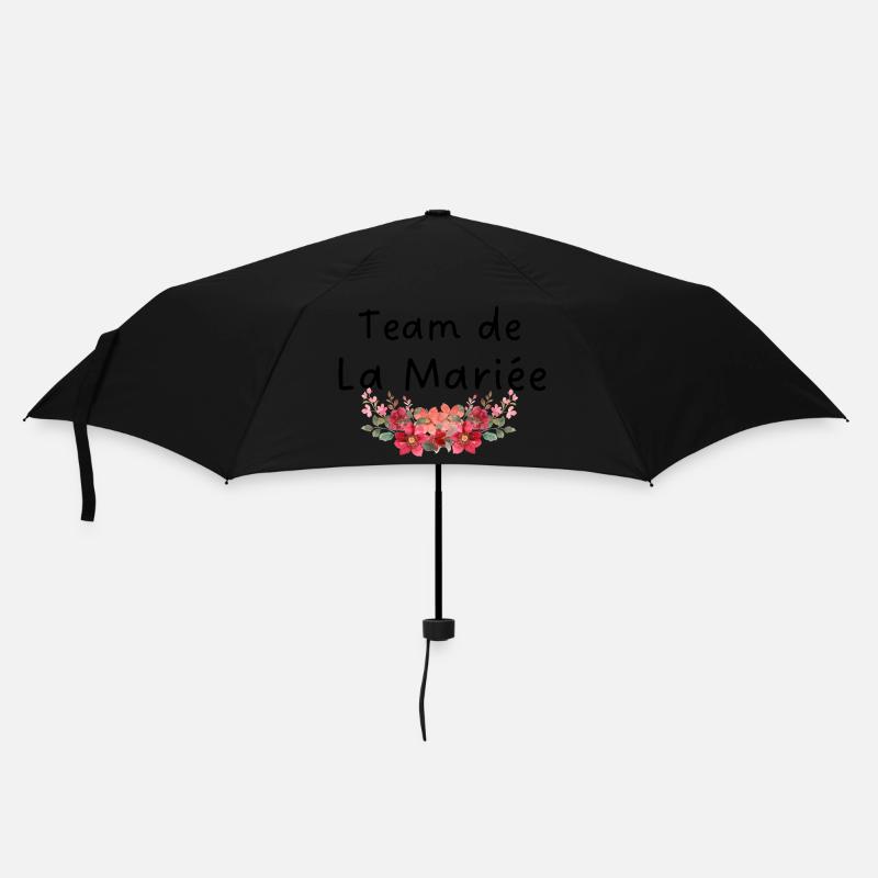 Team de la mariée fleurs - Parapluie standard - noir