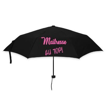GELIEBTE. VIELEN DANK. DANKE, HERRIN - Regenschirm (klein) - Schwarz - Vorne