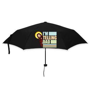 I'm Telling Dad Funny Jesus Meme God Religious - Umbrella (small) - black - Front
